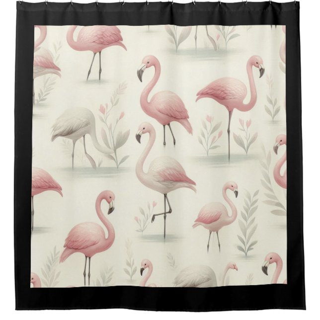Fancy Flamingo Shower Curtain (Front)