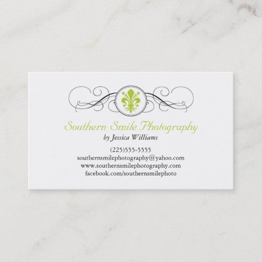 Customizable Fancy Fleur de Lis Business Card