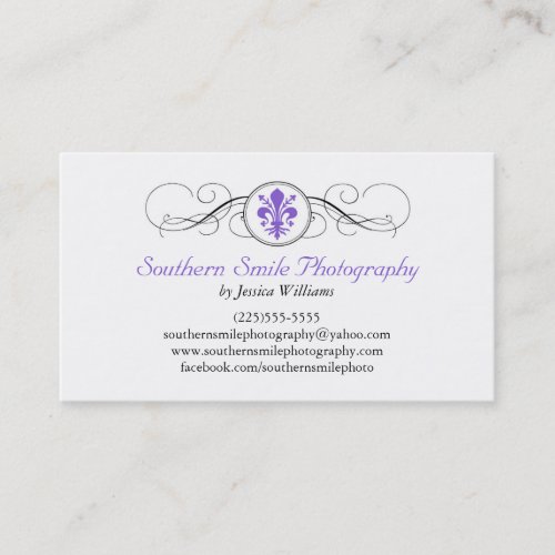 Fancy Fleur de Lis Business Card Templates