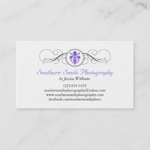 Customizable Fancy Fleur de Lis Business Card Templates