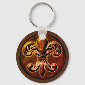 Fancy Fleur De Lis keychain
