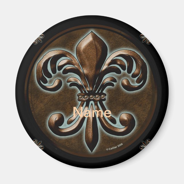 Fancy Fleur De Lis magnet (Front)