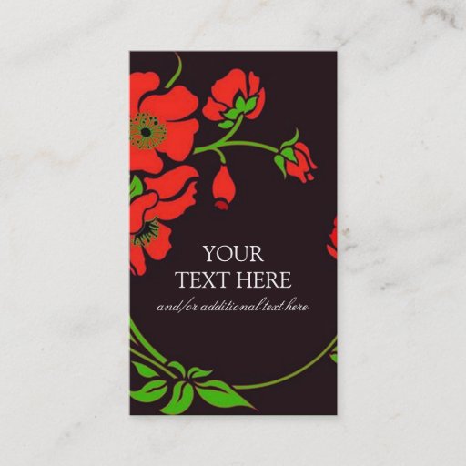 Customizable Fancy Floral Business Card Template