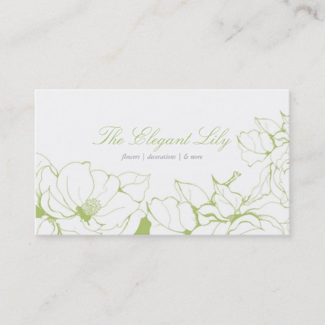 Fancy Floral Business Card (Front)