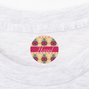 Fancy Floral Iron On Designer Labels