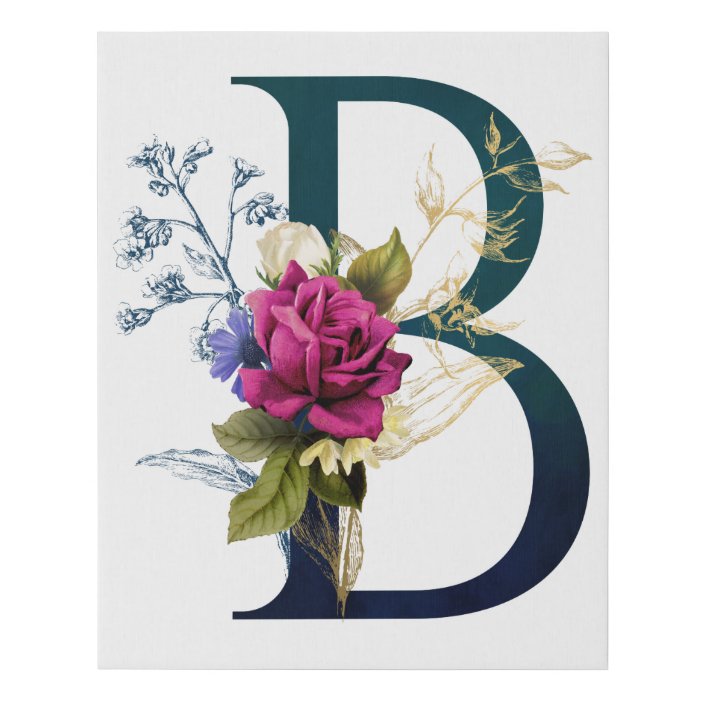 fancy floral monogram letter b faux canvas print zazzle com fancy floral monogram letter b faux canvas print zazzle com