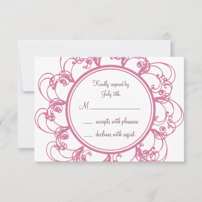 Fancy Floral RSVP Card (Front)