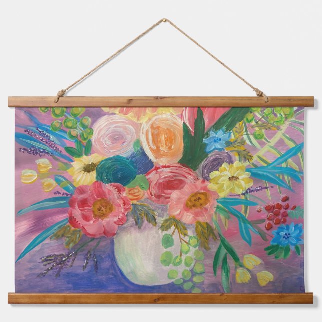 Fancy Floral wall hanging Tapestry (Front)