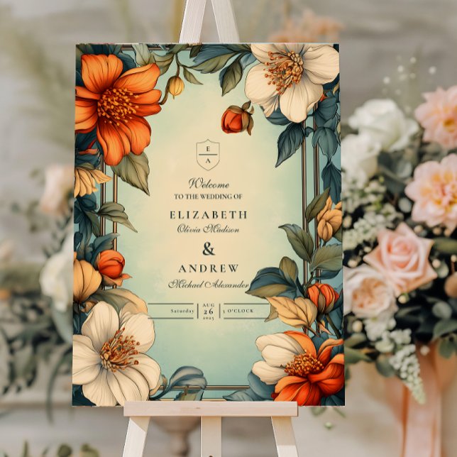 Fancy Floral Wedding Art Nouveau Foam Board (Creator Uploaded)