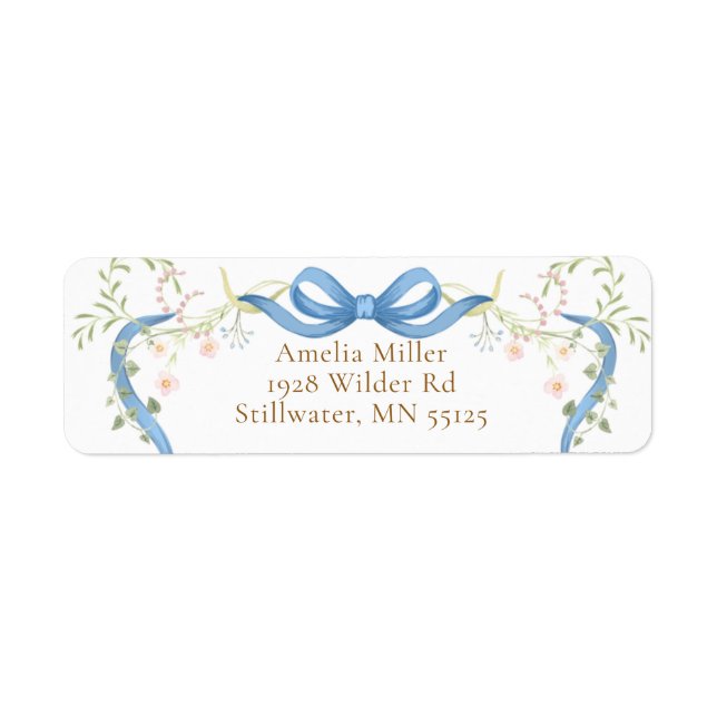 Fancy Florals Graduation Label (Front)