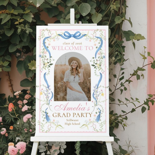 Fancy Florals Graduation Welcome Sign (Creator Uploaded)