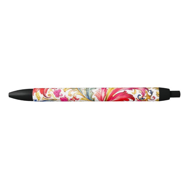 Fancy Florentine Design Watercolor Leaves Pen (Front)