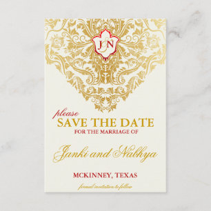 Fancy Flourishes Golden Wedding Save the Dates Date