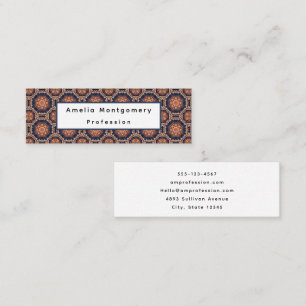 Fancy Flower and Star Shapes Pat Mini Business Card