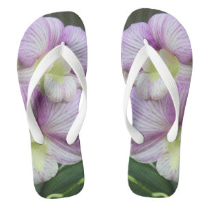 Fancy flower flip flops
