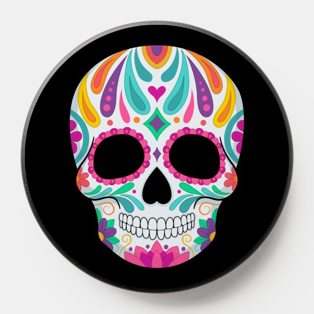 Fancy Flowered Sugar Skull PopSocket (Popsocket)
