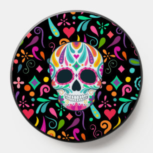 Fancy Flowered Sugar Skull PopSocket