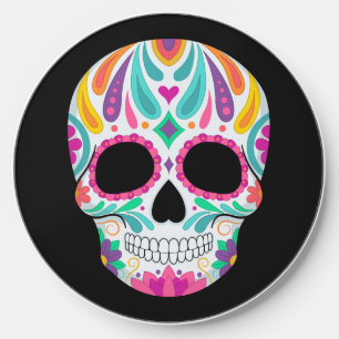 Fancy Flowered Sugar Skull Wireless Charger