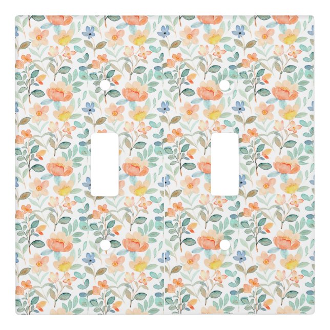 Fancy Flowers Light Switch Cover (Front)