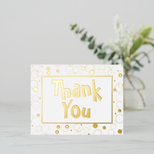 Fancy Foil Thank You For Any Occasion Postcard