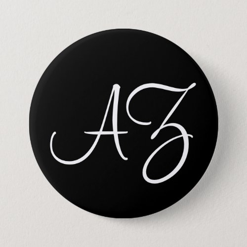 Fancy Font Black and White Button