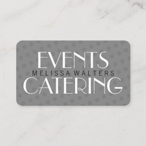 Fancy Font  Polka Dots Business Card