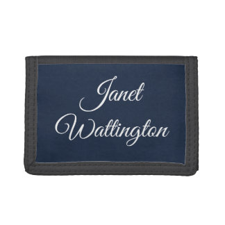 Fancy Font Trifold Wallet
