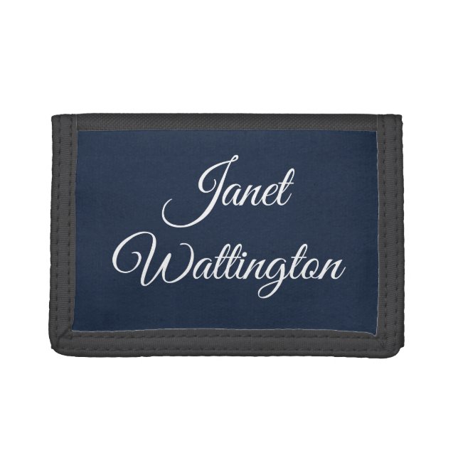 Fancy Font Trifold Wallet (Front)