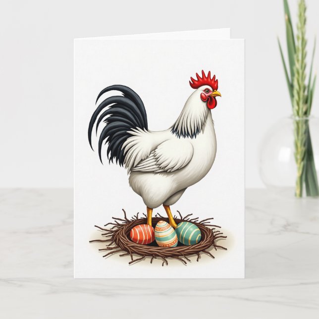 Fancy Fowl And Eggs Card (Front)