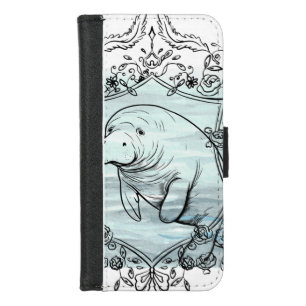 Fancy Frame Manatee on a phone case