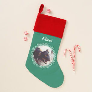 Fancy Frame Personalized Photo Christmas Stocking