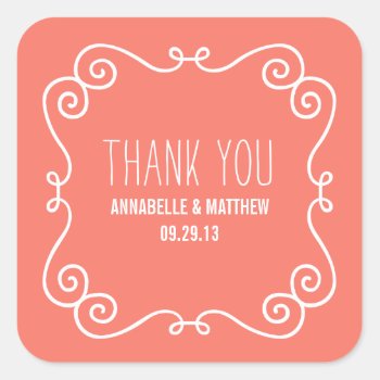 Fancy Frame Wedding Favor Labels by PeridotPaperie at Zazzle