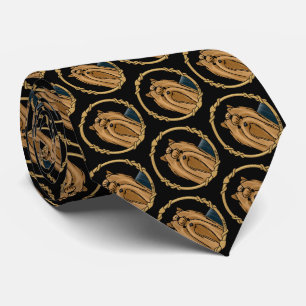 Fancy Frame Yorkshire Terrier Yorkie Portrait Cute Neck Tie