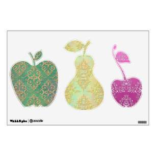 Fancy Fruit Damask Wall Decals