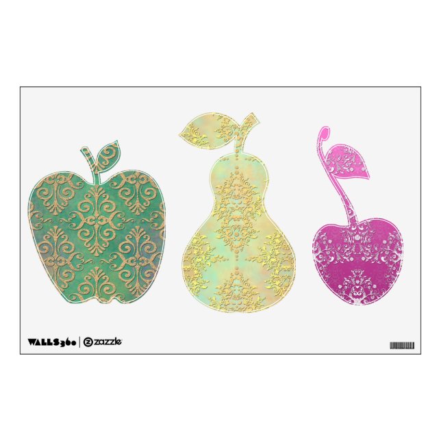 Fancy Fruit Damask Wall Decals (Front)