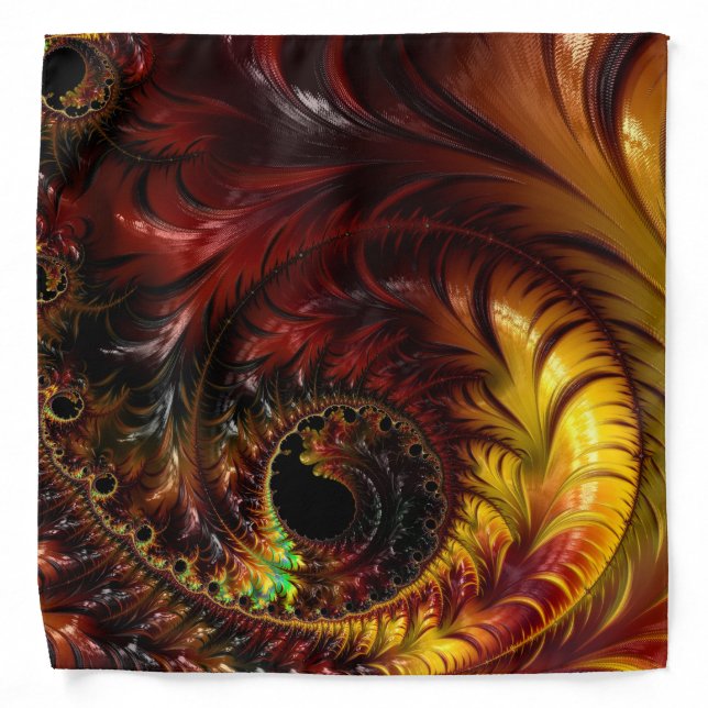 Fancy & Fun Fractals With Cool Mandala Patterns Bandana (Front)