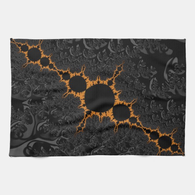 Fancy & Fun Fractals With Cool Mandala Patterns Kitchen Towel (Horizontal)