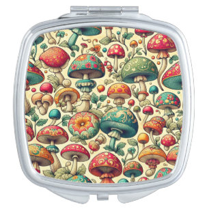 Fancy Fungi Compact Mirror