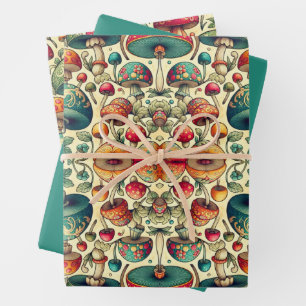 Fancy Fungi Wrapping Paper Sheets