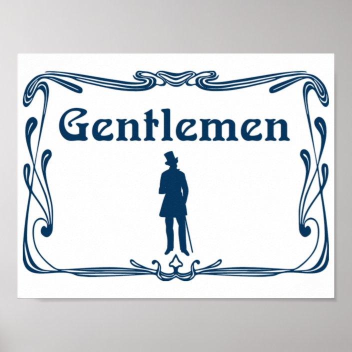 Fancy Gentlemen Restroom Sign | Zazzle.com