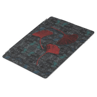 Fancy Ginkgo Grunge Ipad Cover Black