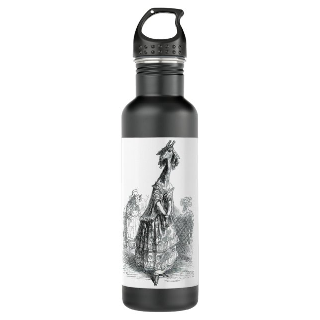 Fancy Giraffe Water Bottle (Front)