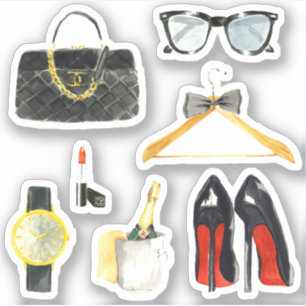 Fancy Girly Purse Heels Lipstick Planner Fun Sticker