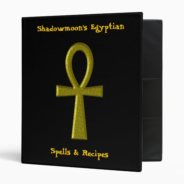 Fancy Gold Ankh Binders (Front/Inside)