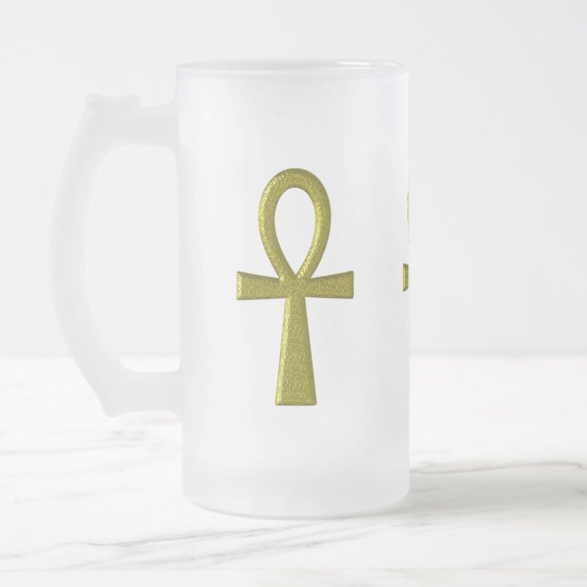 Fancy Gold Ankh Mugs (Left)