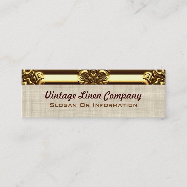 Fancy Gold Border Vintage Business Cards (Front)