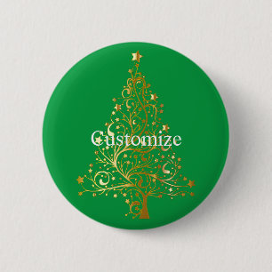 Fancy Gold Christmas Tree Thunder_Cove Button