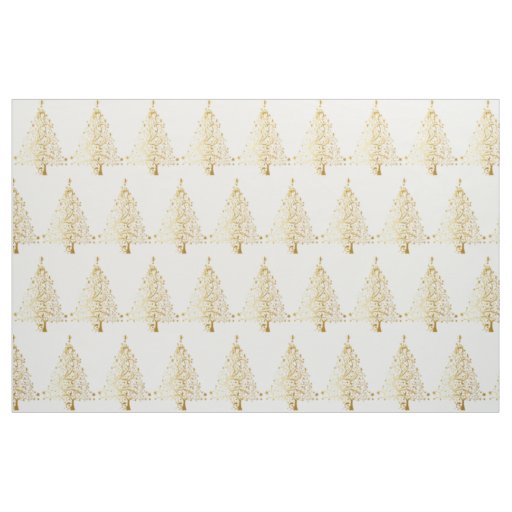 Fancy Gold Christmas Tree Thunder_Cove Fabric