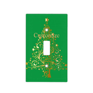 Fancy Gold Christmas Tree Thunder_Cove  Light Switch Cover