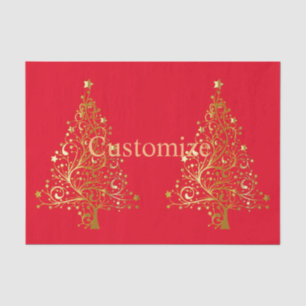 Fancy Gold Christmas Tree Thunder_Cove Tissue Paper